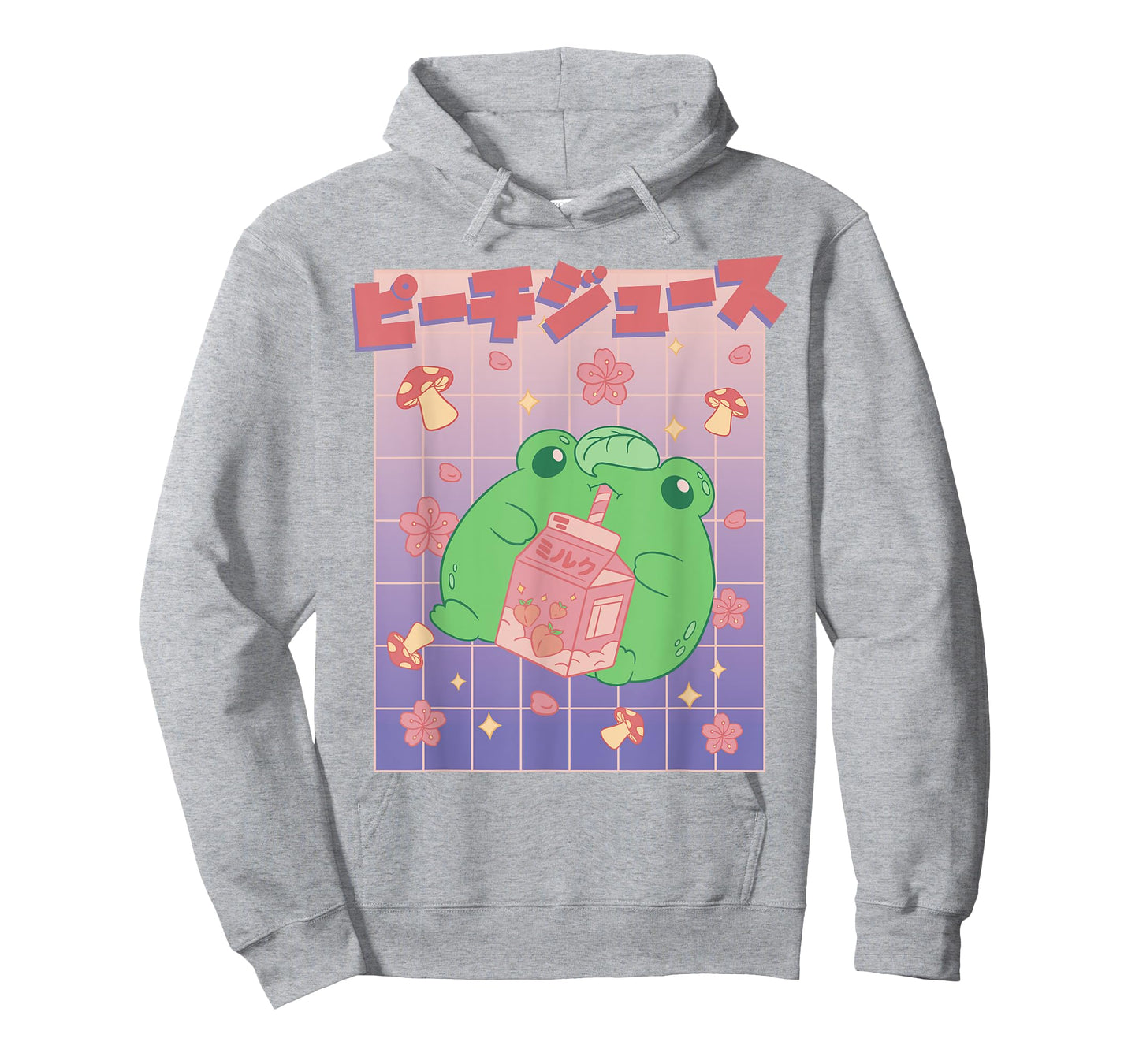 Kawaii Frog Peach Milk Carton Cute Japanese Aesthetic T-Shirt