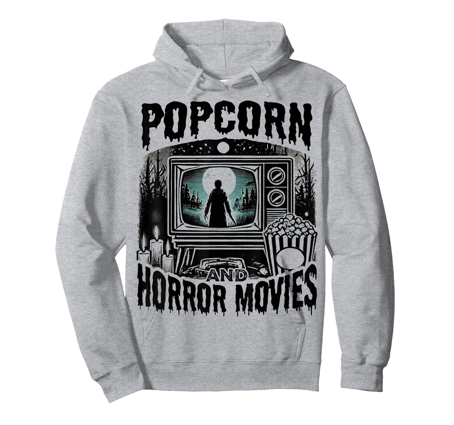Popcorn Pajamas And Horror Movies Scary Horror Movie Lovers T-Shirt