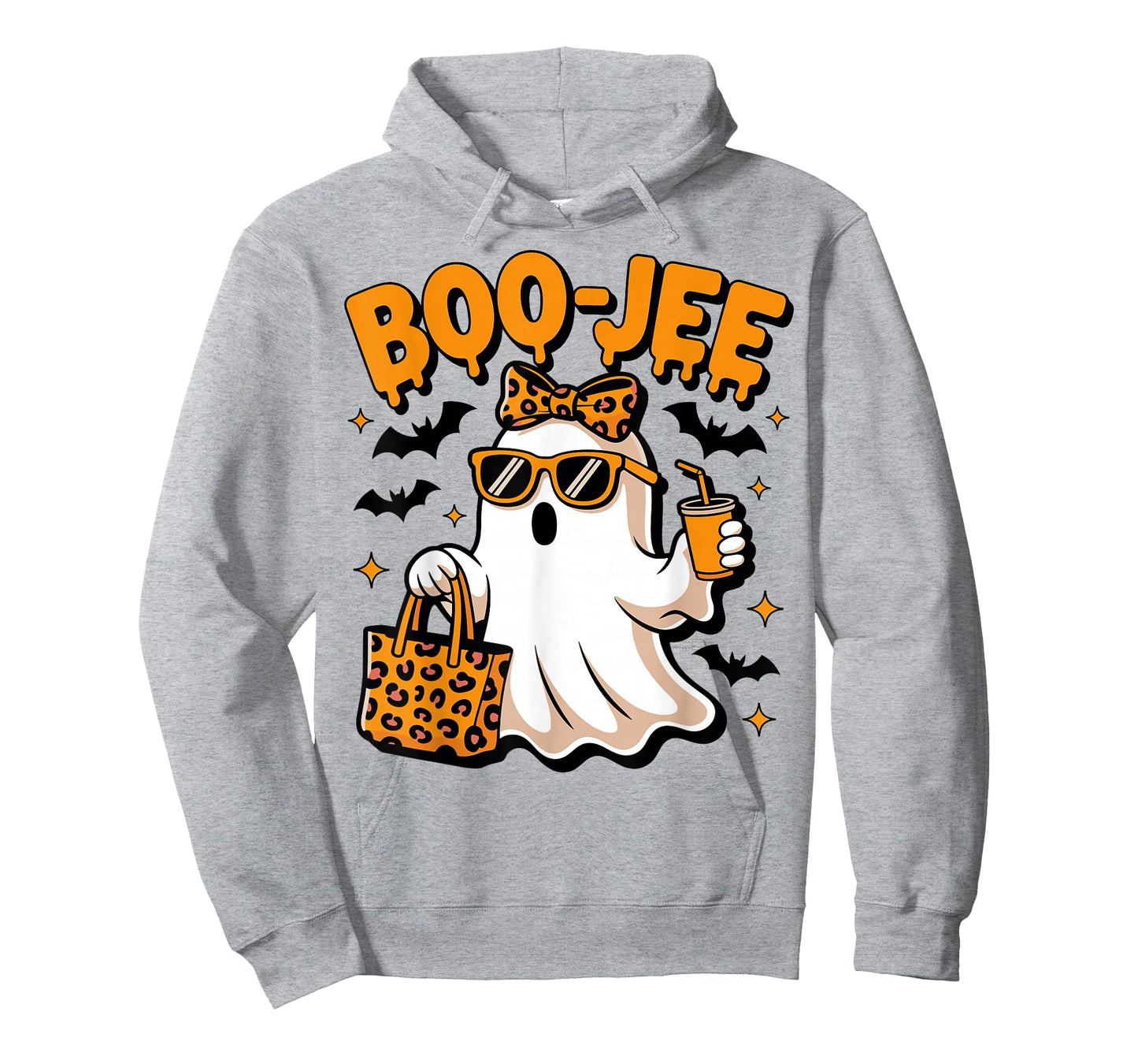 Halloween Boo JEE Cute Leopard Ghost Coffee Boujee Women T-Shirt