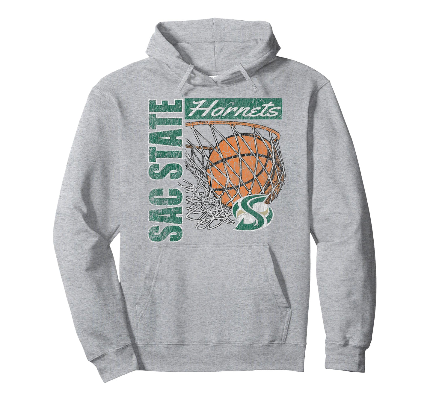 Sacramento State Hornets Vintage Basketball 90's Gray T-Shirt