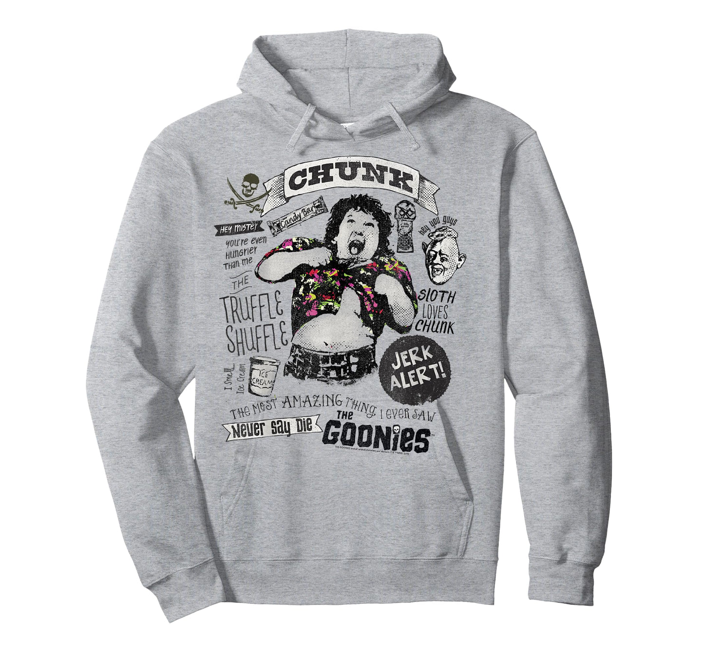 The Goonies Chunk & Sloth Things Text T-Shirt