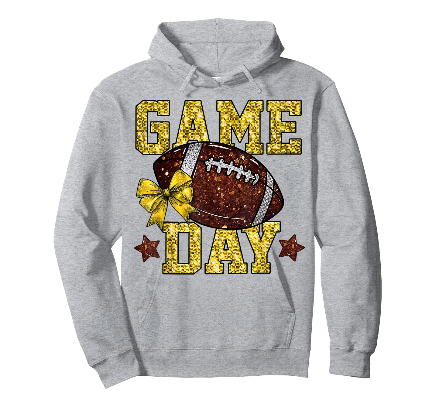 Game Day Touchdown Football Mom Girls Go Cheer Gold Yellow T-Shirt
