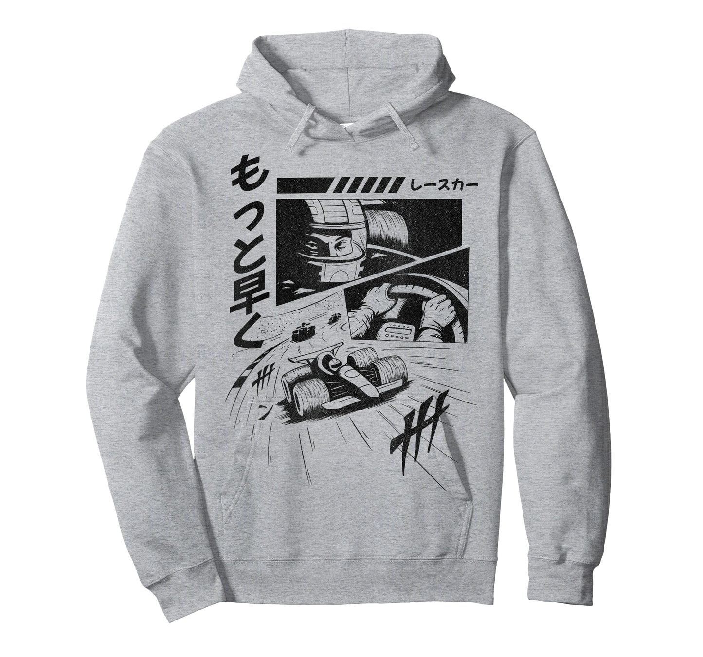 Anime Racer in Fast-Paced Action T-Shirt