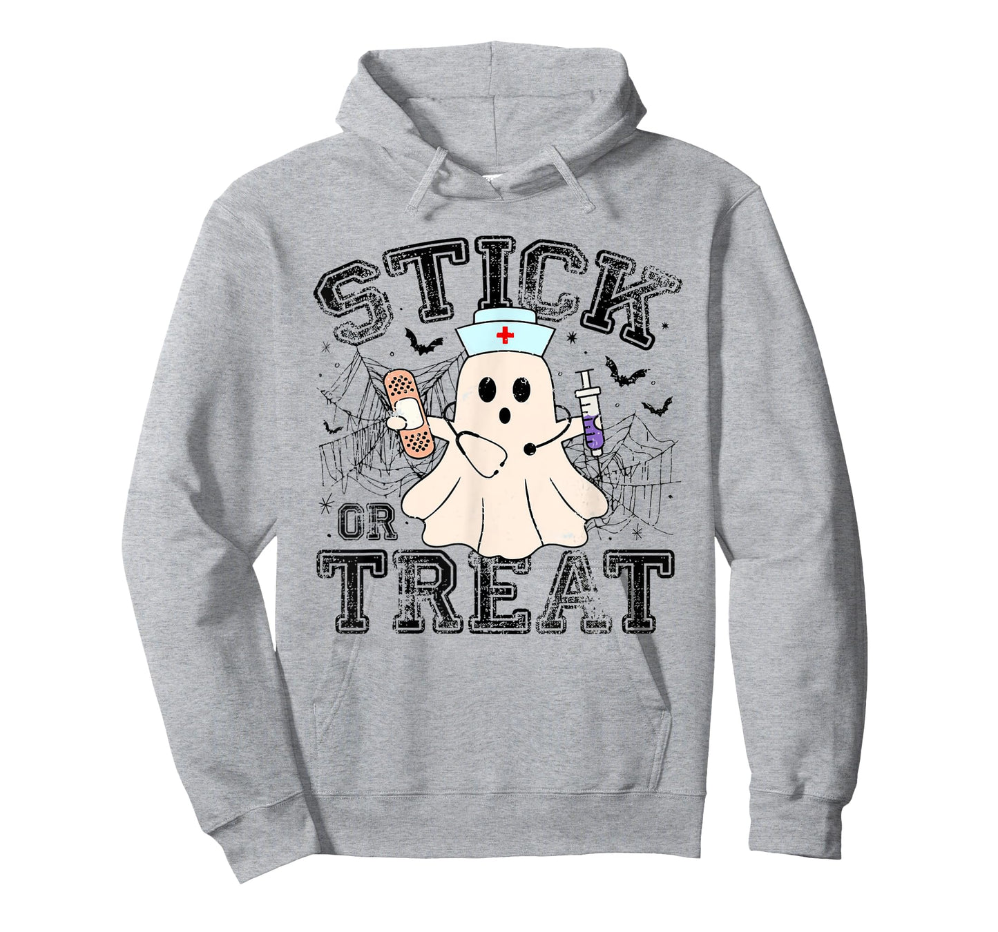 Stick Or Treat Halloween Ghost Nurse Halloween Phlebotomy T-Shirt