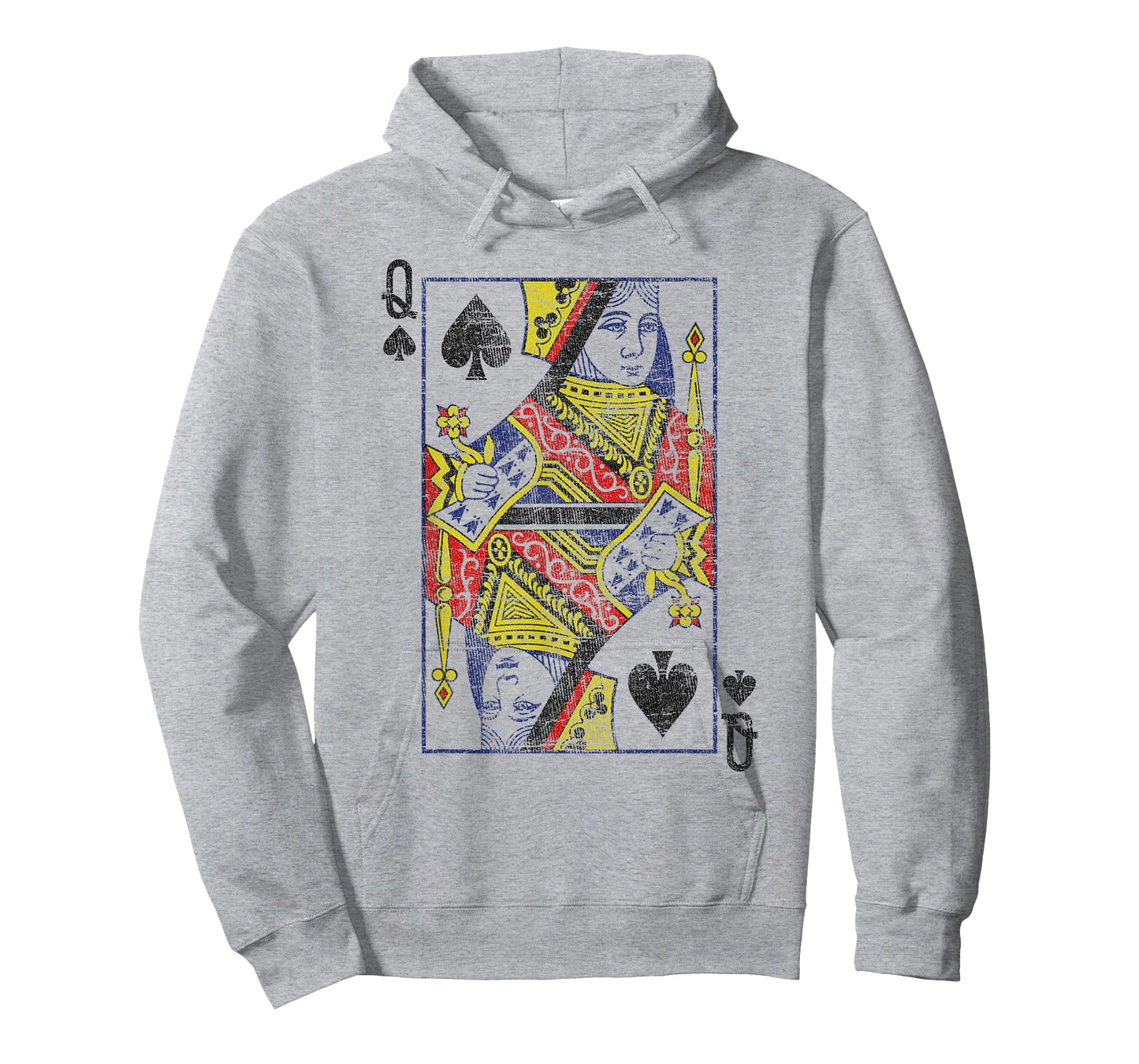 Lady of Spades Playing Cards Costume Poker Distressed T-Shirt