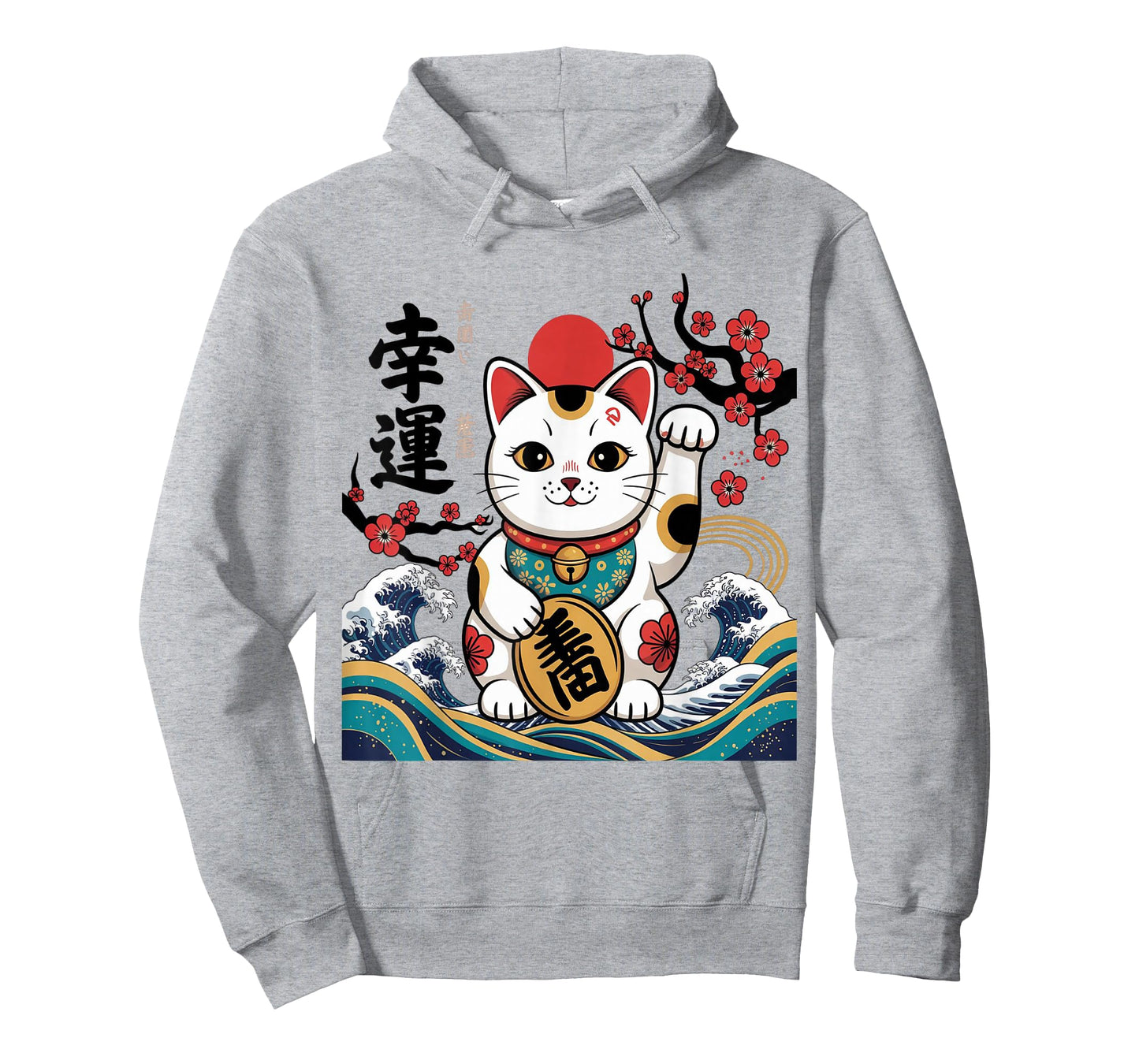 Lucky Maneki-Neko – Japanese Fortune Cat Art T-Shirt