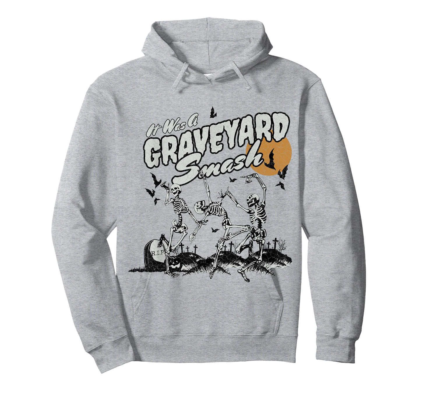 Funny Skeleton Dancing It Was A Graveyard Smash Halloween T-Shirt