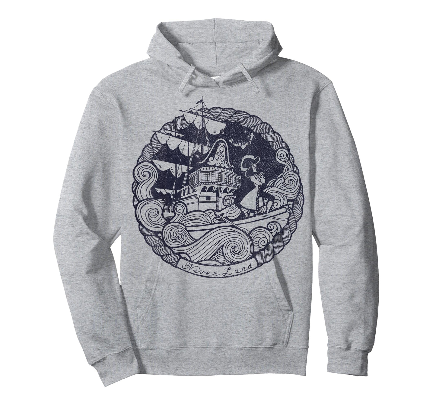 Disney Peter Pan Captain Hook Ship Stamp Graphic T-Shirt T-Shirt