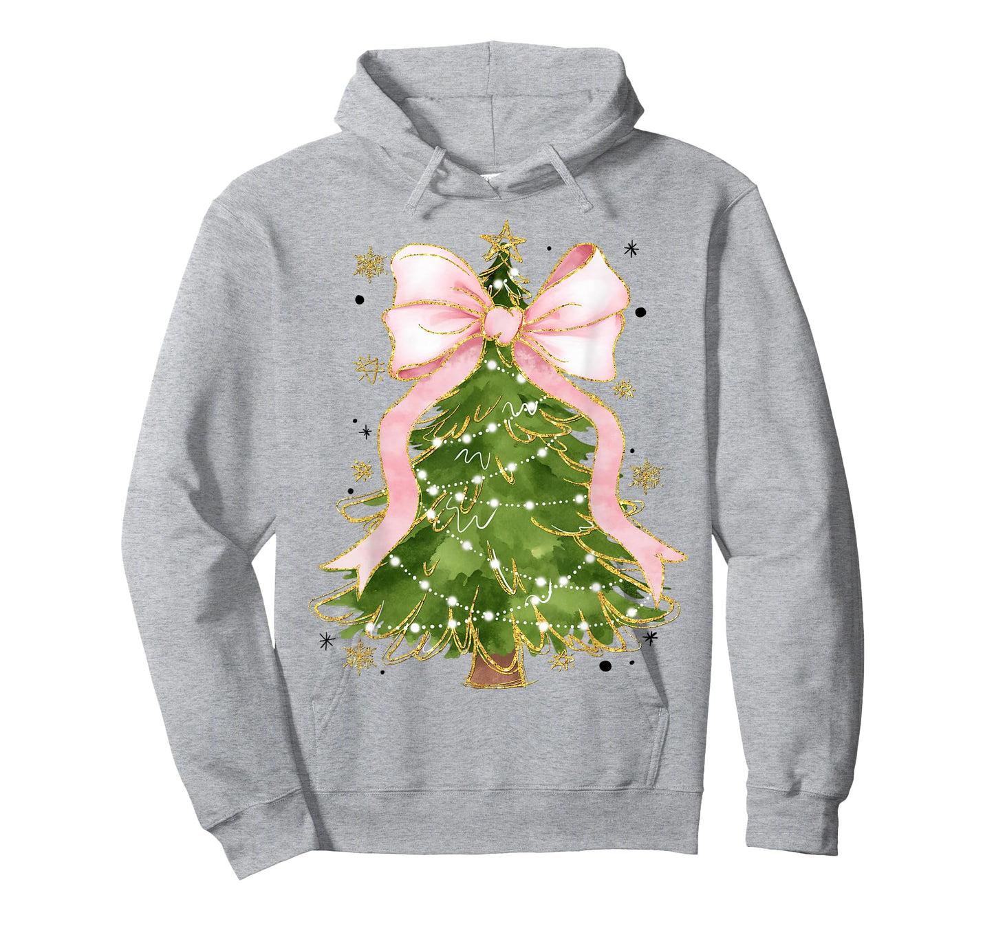 Coquette Bow Christmas Tree Xmas Holiday Girly Outfit Women T-Shirt