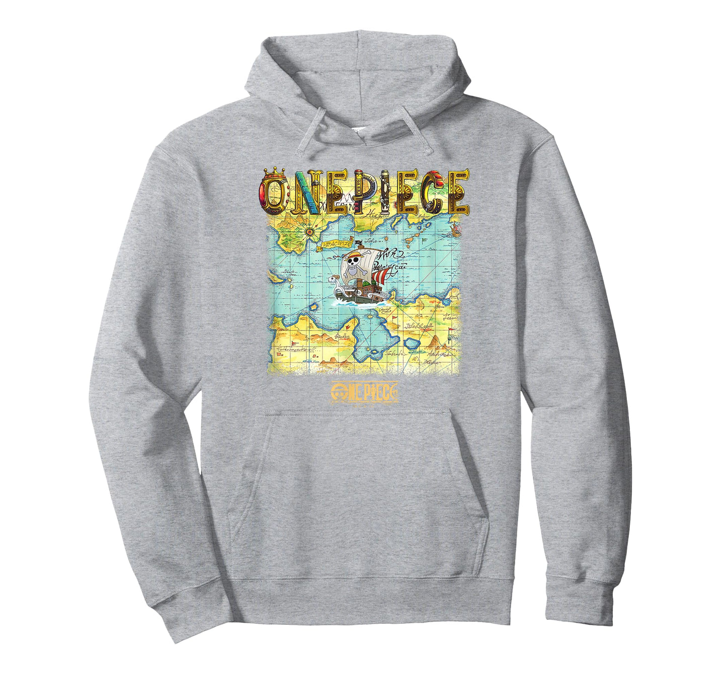 One Piece Anime Open Seas Pirate Map Photo T-Shirt