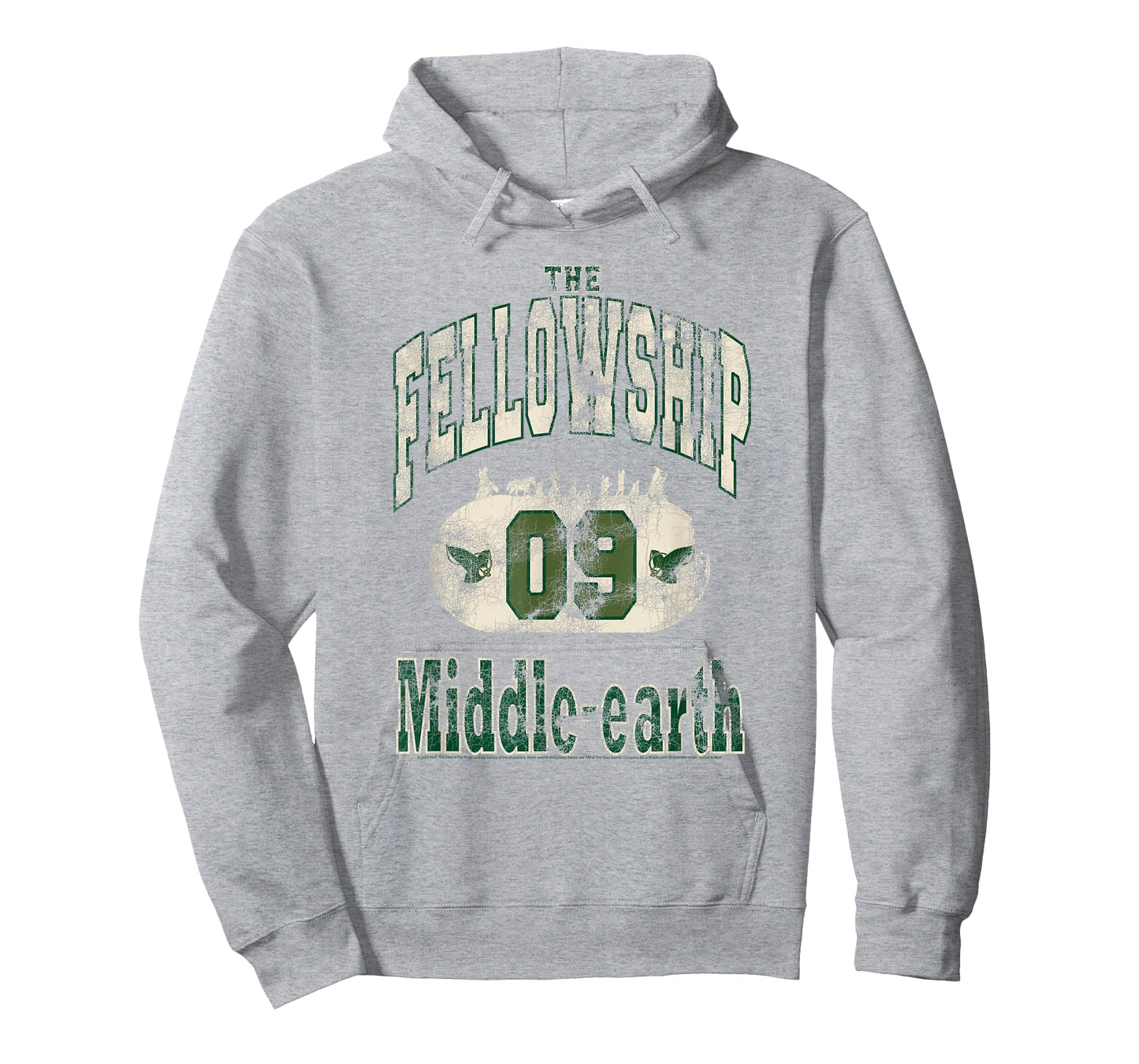 Lord of The Rings The Fellowship Varsity Middle Earth T-Shirt