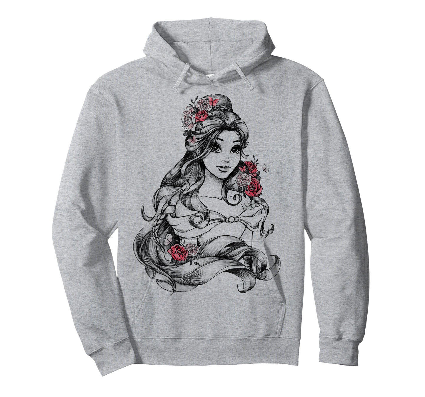 Disney Beauty and The Beast Belle Princess Rose Portrait T-Shirt Small