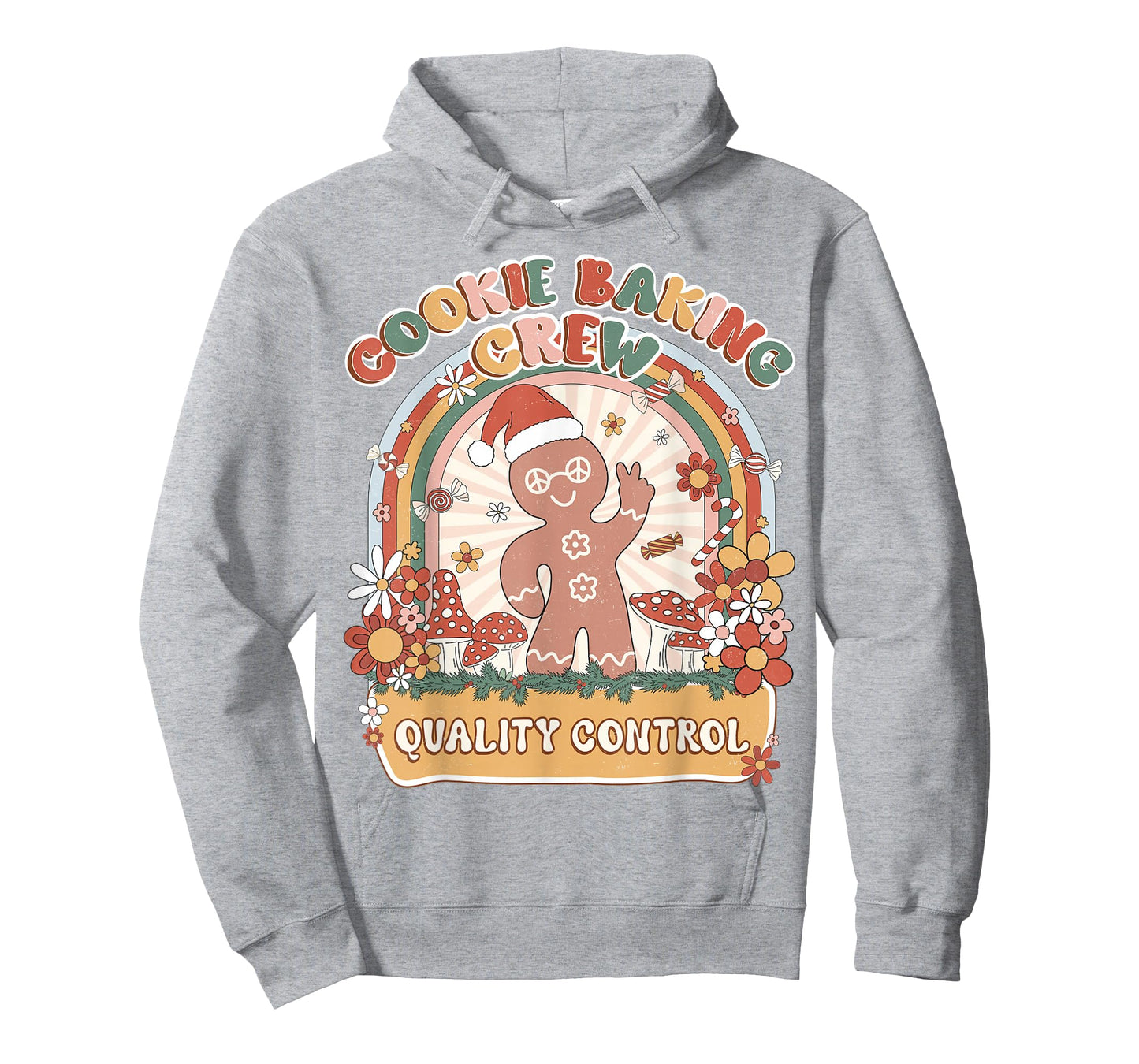 Quality Control Cookie Baking Crew Retro Groovy Matching T-Shirt
