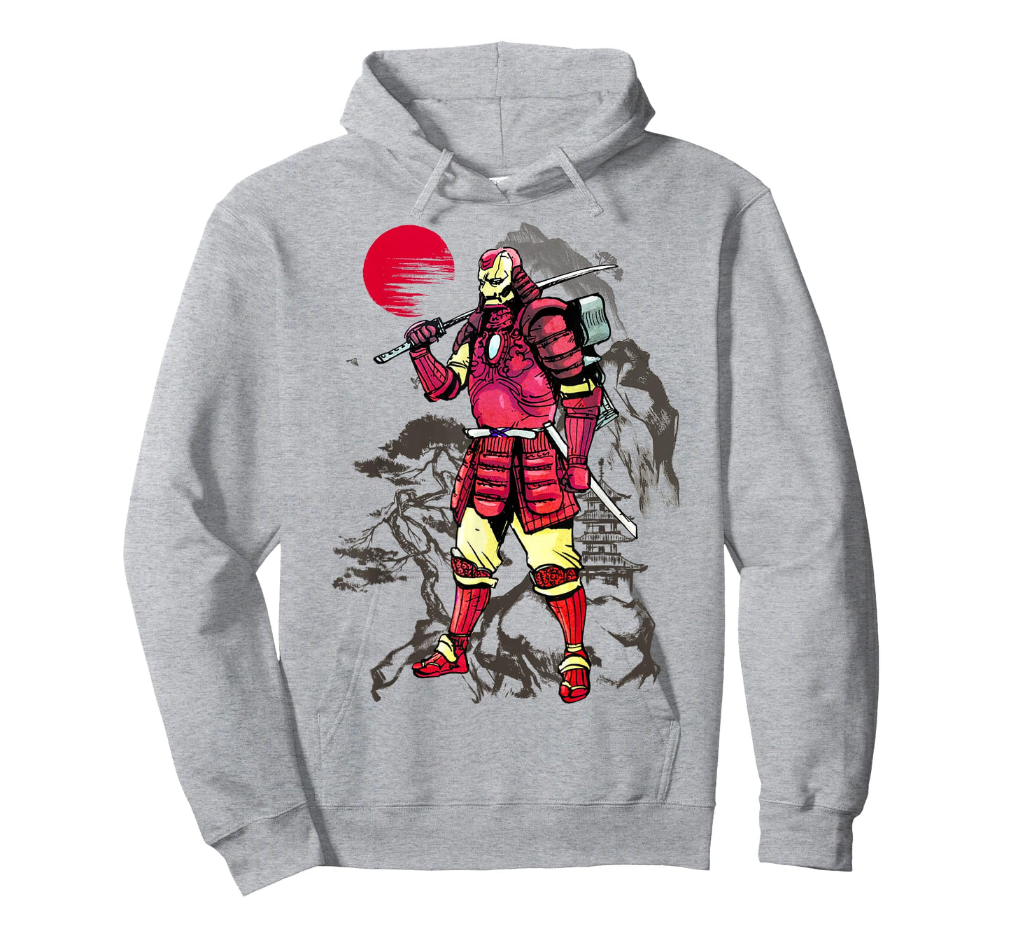 Marvel Iron Man Samurai Mountain Sunset Graphic T-Shirt T-Shirt