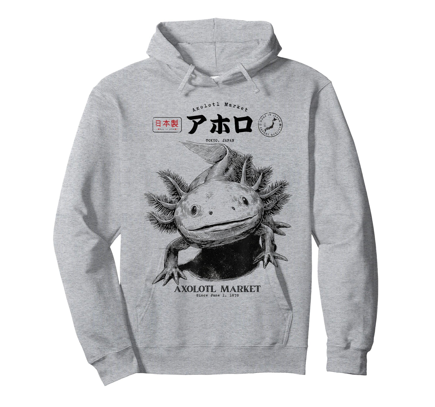 Vintage Axolotl Market Japanese Tokyo Retro Animal T-Shirt