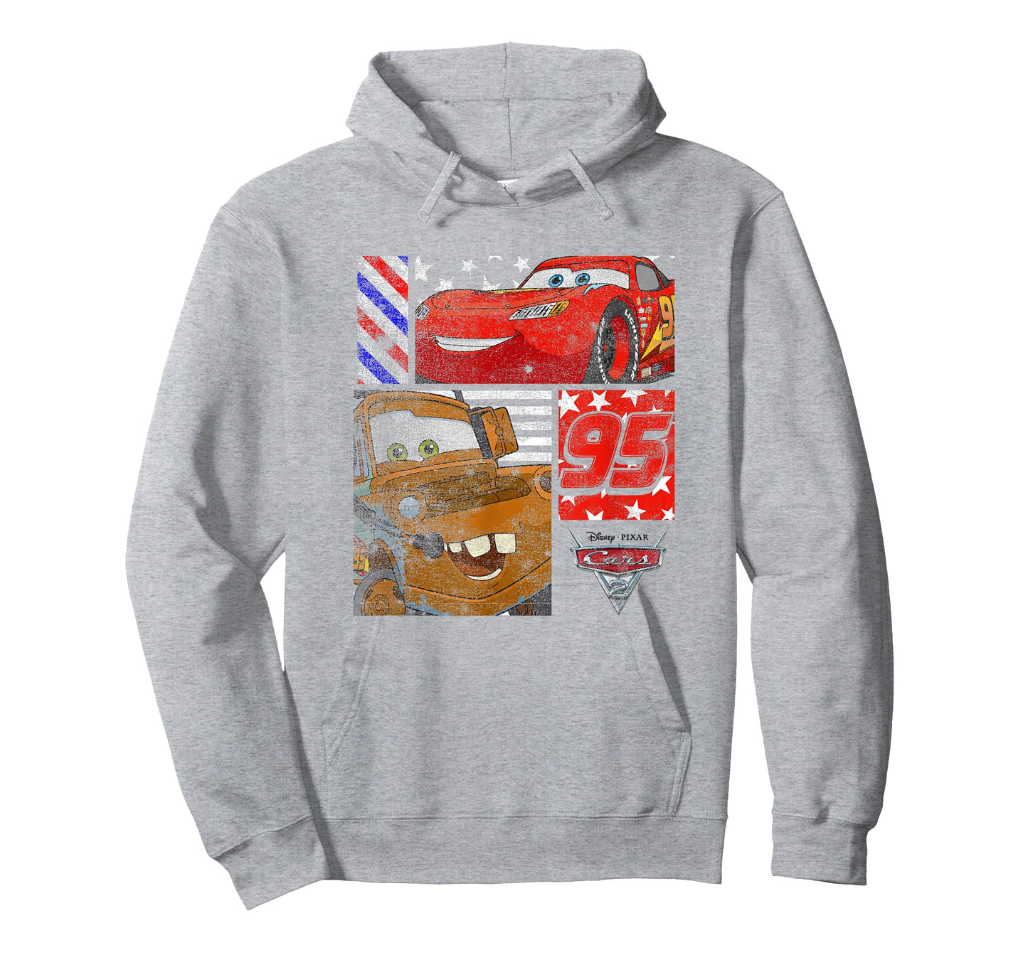 Disney Pixar Cars 2 Lightning & Mater Distressed Panels T-Shirt