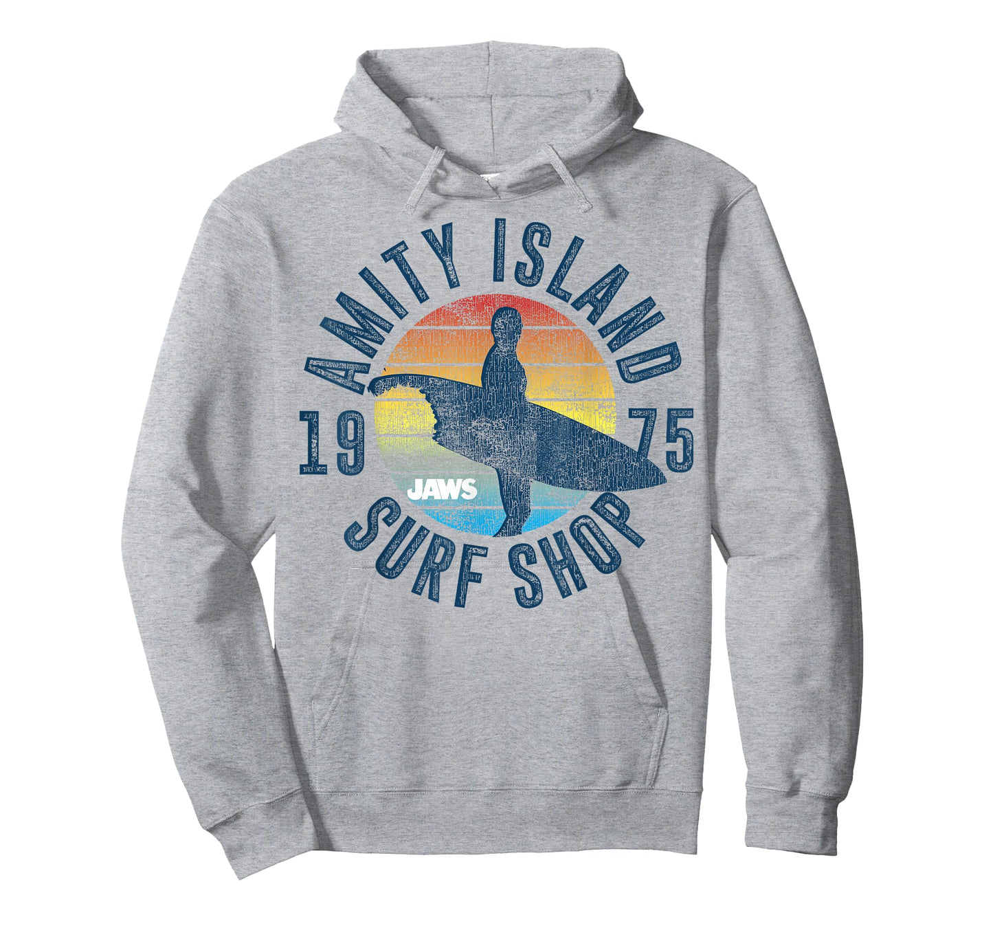 Jaws Amity Island Surf Shop 1975 Retro Logo T-Shirt