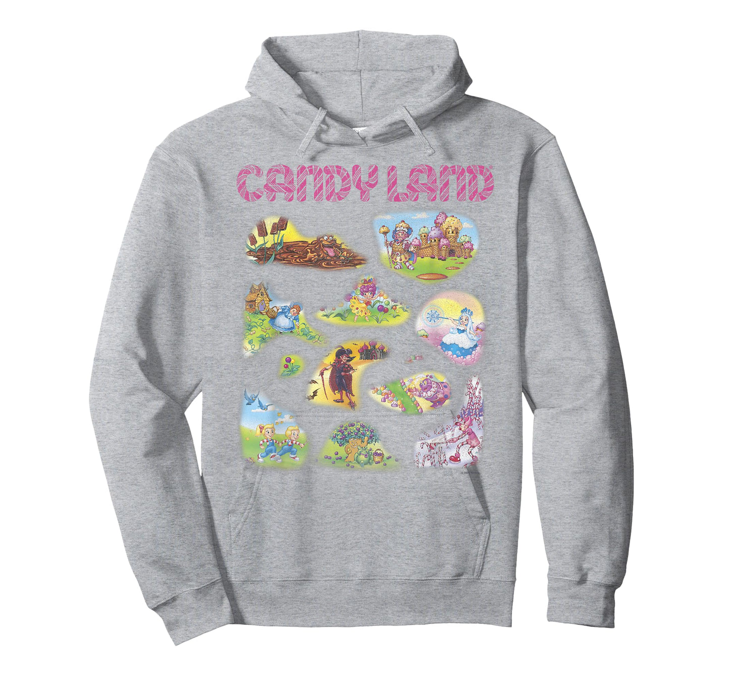 Candy Land Vintage Game Board Locations Textbook T-Shirt