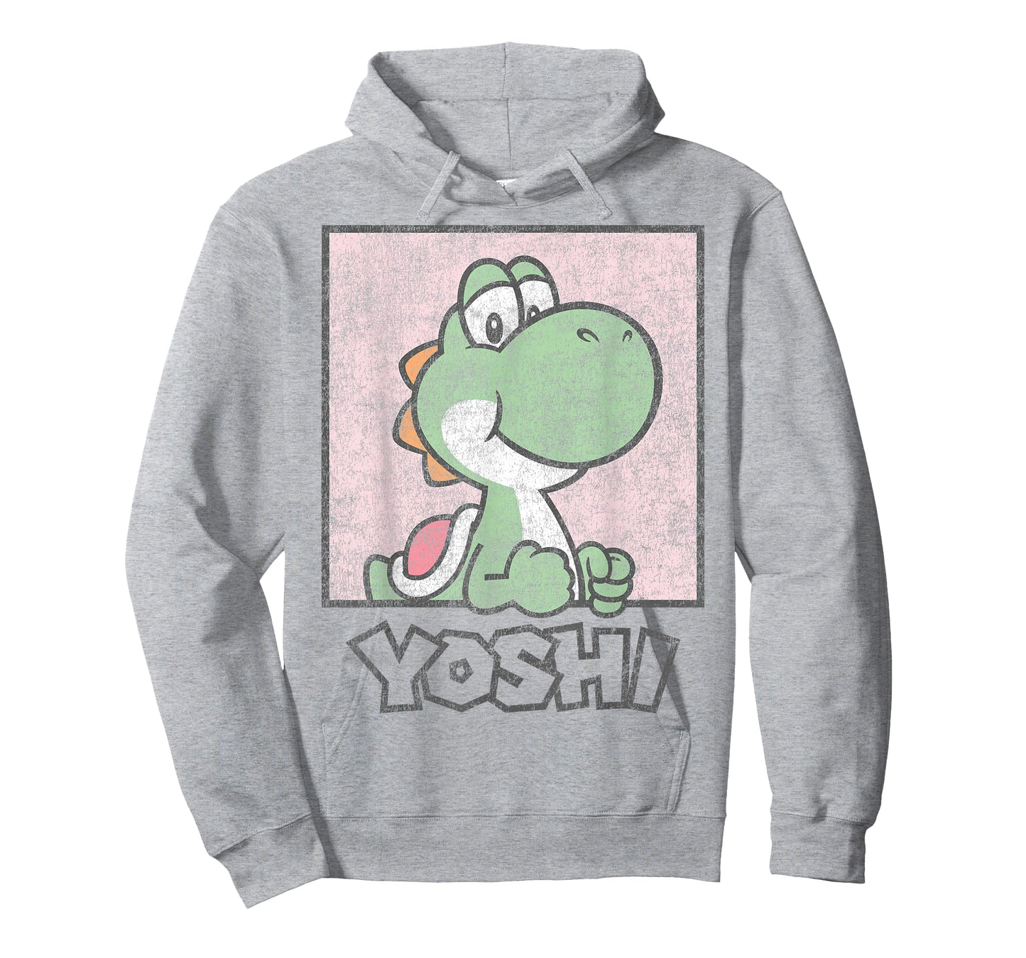 Super Mario Yoshi Simple Faded Pastel Pink Portrait T-Shirt