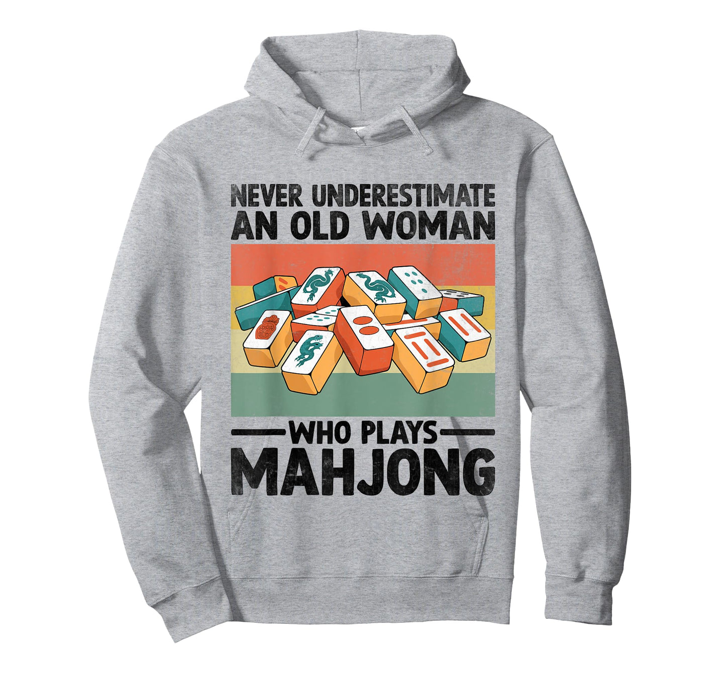 Never Underestimate An Old Woman Who Plays Mahjong Tile T-Shirt