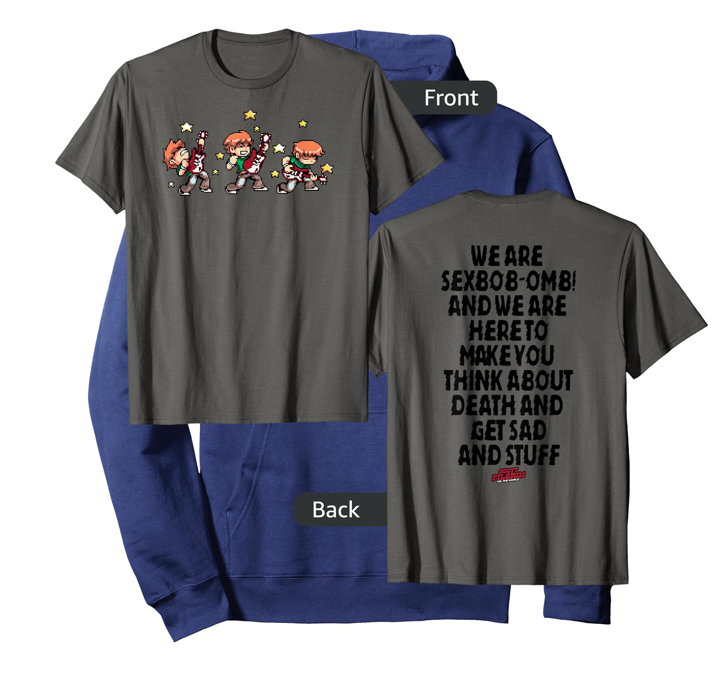 Scott Pilgrim Vs. The World Sexbob-Omb Scott Front & Back T-Shirt