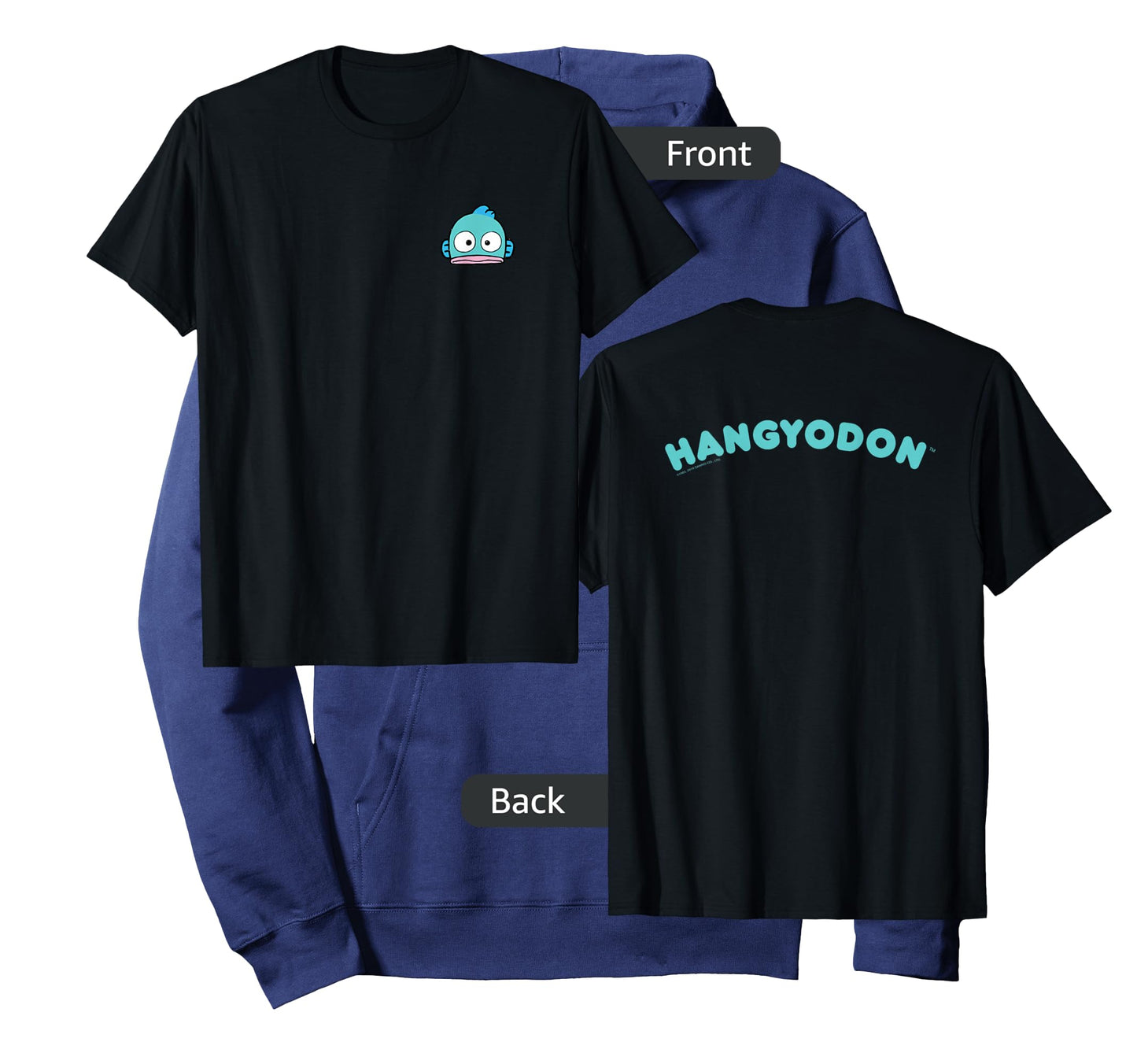 Hangyodon Front and Back Logo Tee Shirt T-Shirt
