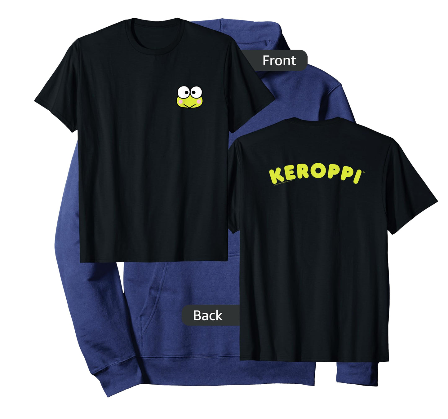 Keroppi Front and Back Logo Tee Shirt T-Shirt