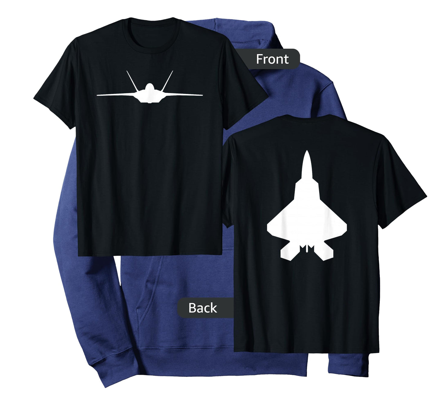 F 22 Raptor Fighter Jet Aircraft Silhouette T-Shirt