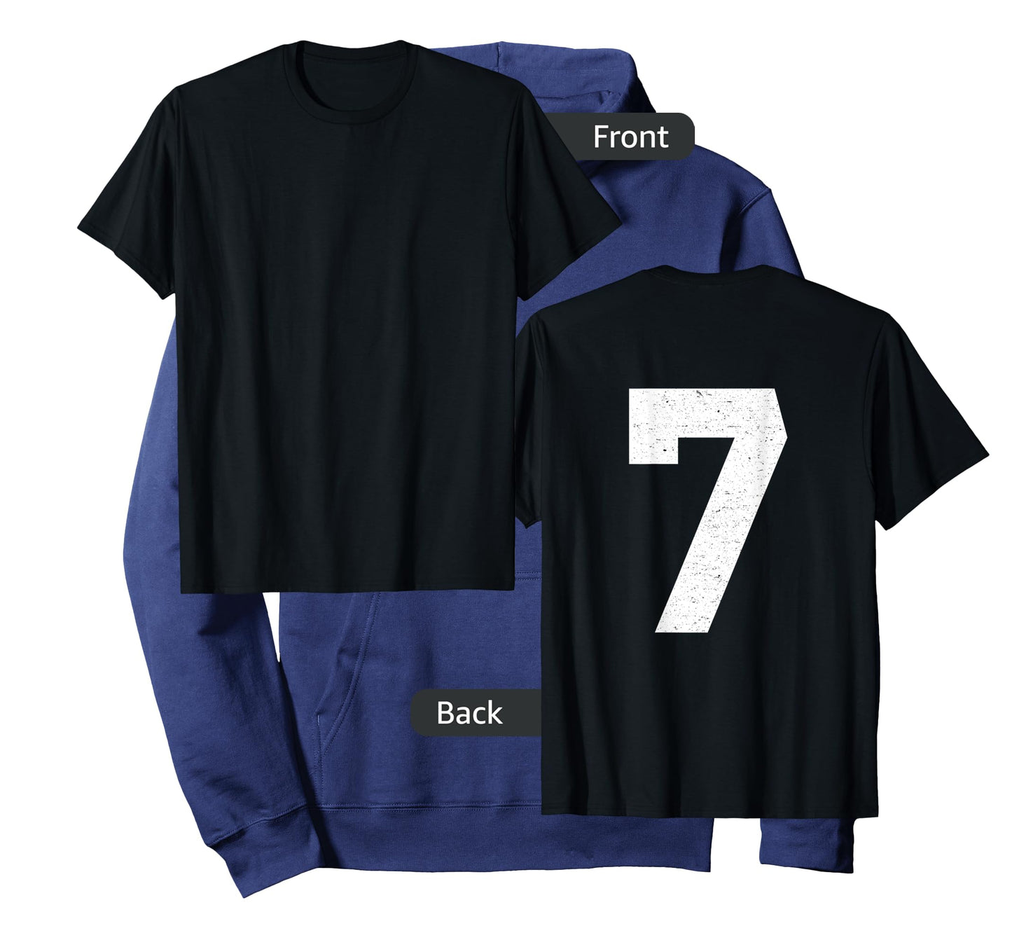 #7 Jersey Uniform Varsity Sports Number, 7th Birthday T-Shirt