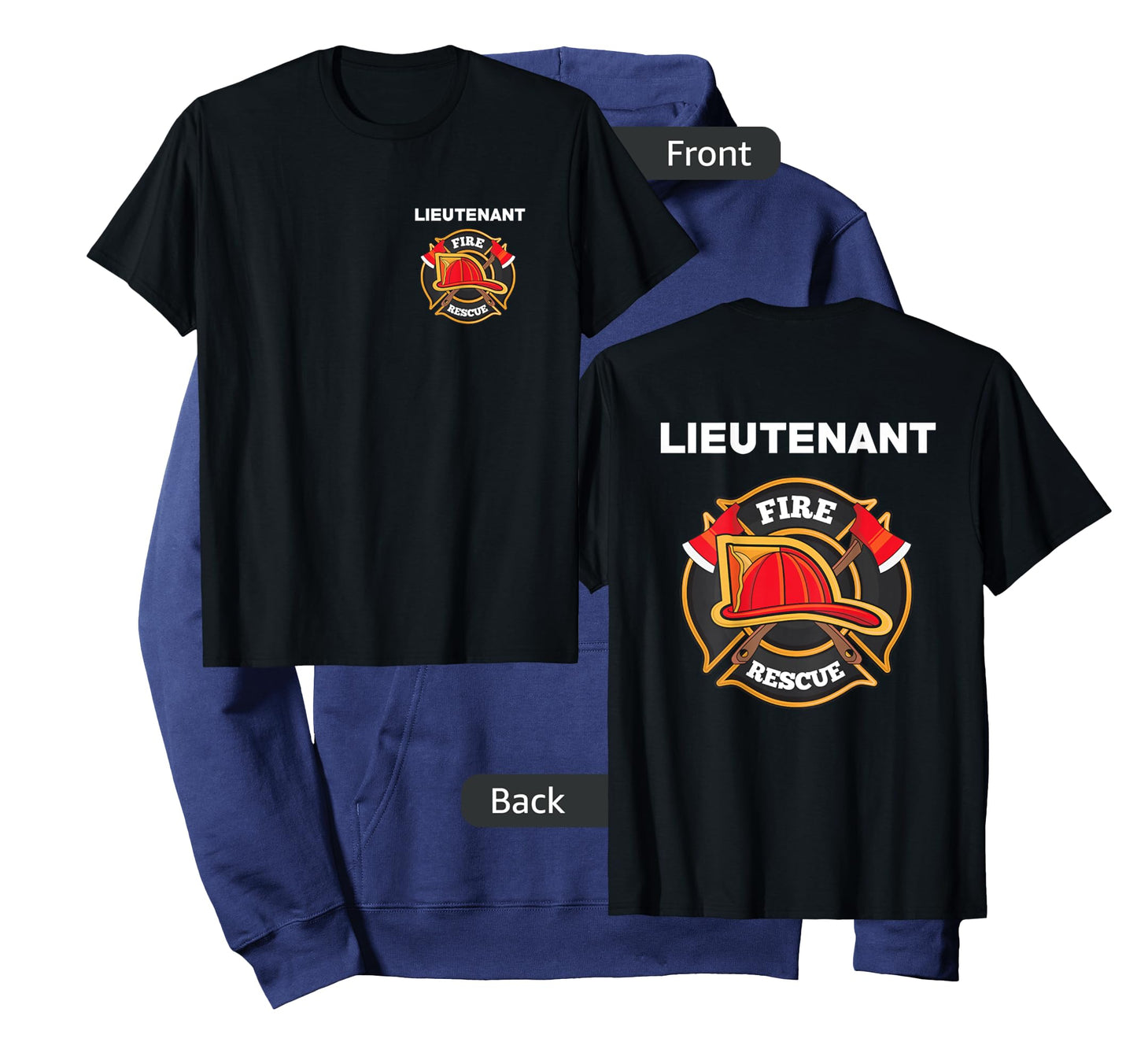 Yay! Thin Red Line Shirts Fire Rescue Lieutenant Department T-Shirt for Firefighters