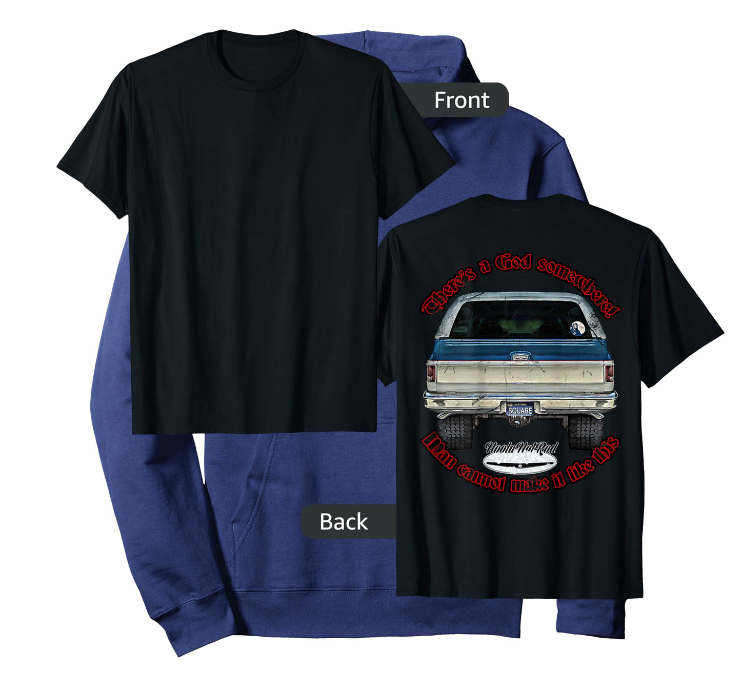 HoolaHotRod, God, K5, C10, Jimmy, Squarebody Truck, Dually, Blazer, Silverado, US T-Shirt, Black, Small, Short Sleeve, Men's, Adult Men, Car Enthusiasts