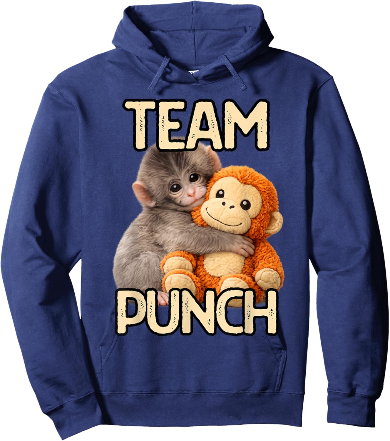 Vintage Retro Team Punch Monkey T-Shirt - Hoodie | Navy