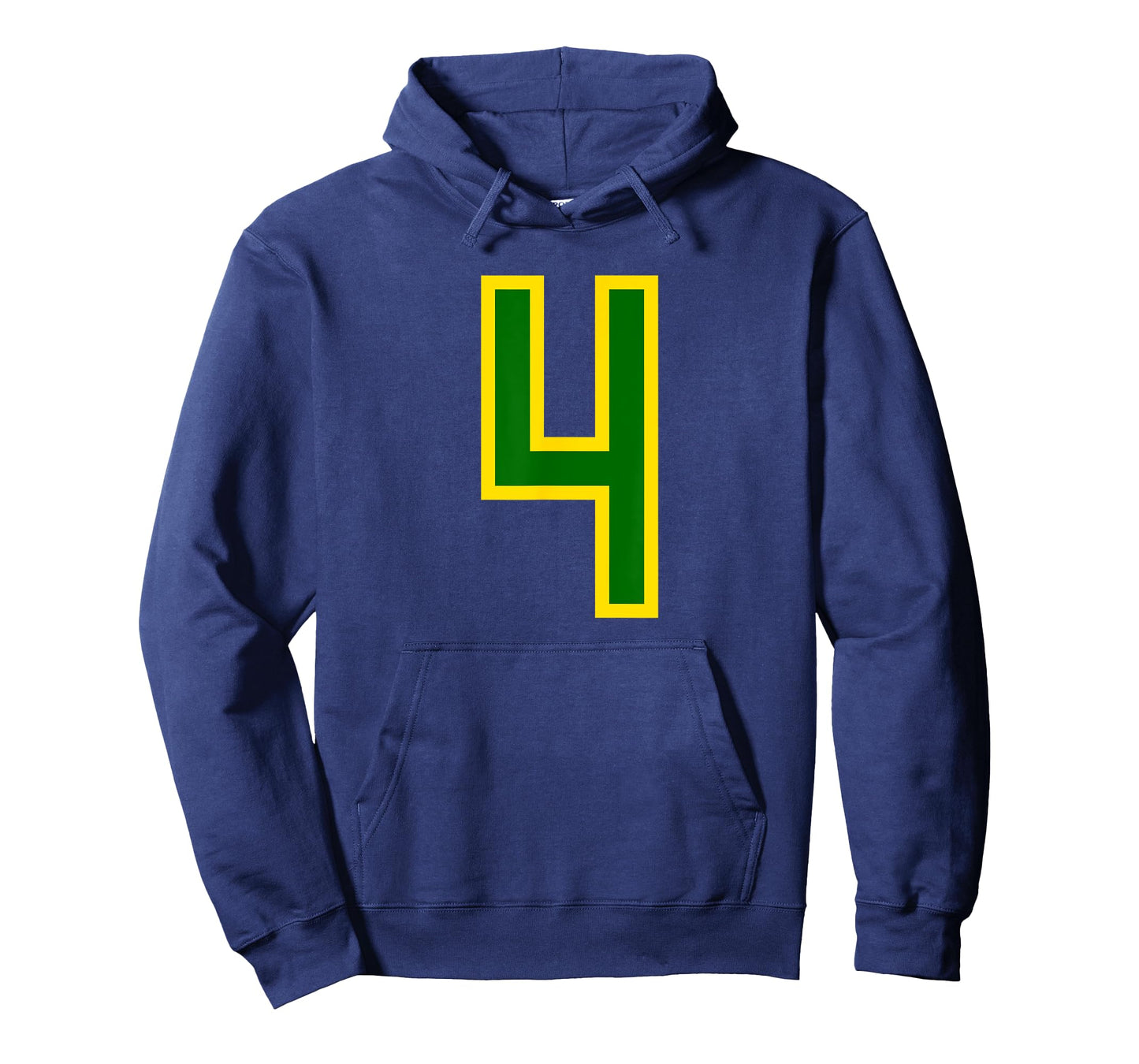 Number #4 Green Yellow Sport Number 4 T-Shirt