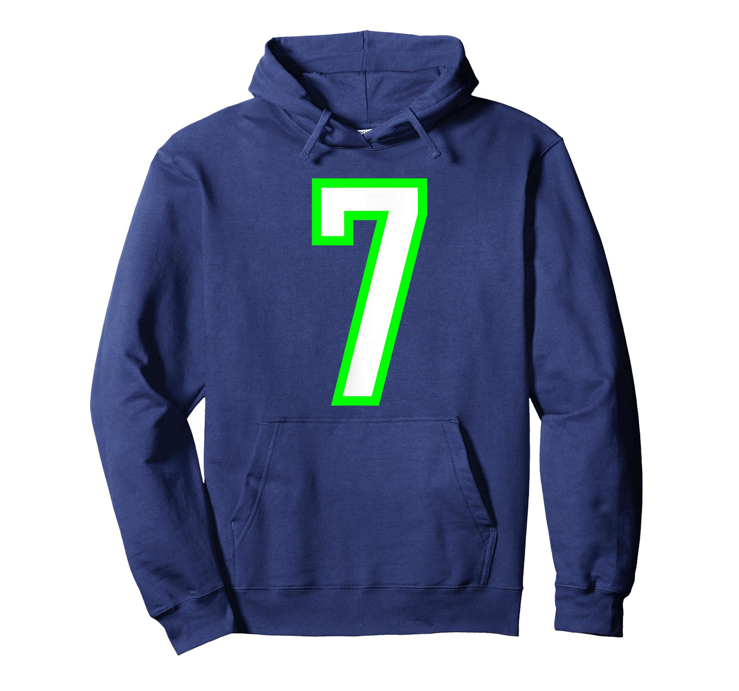 Sports Team Number #7 White Lime Number 7 T-Shirt