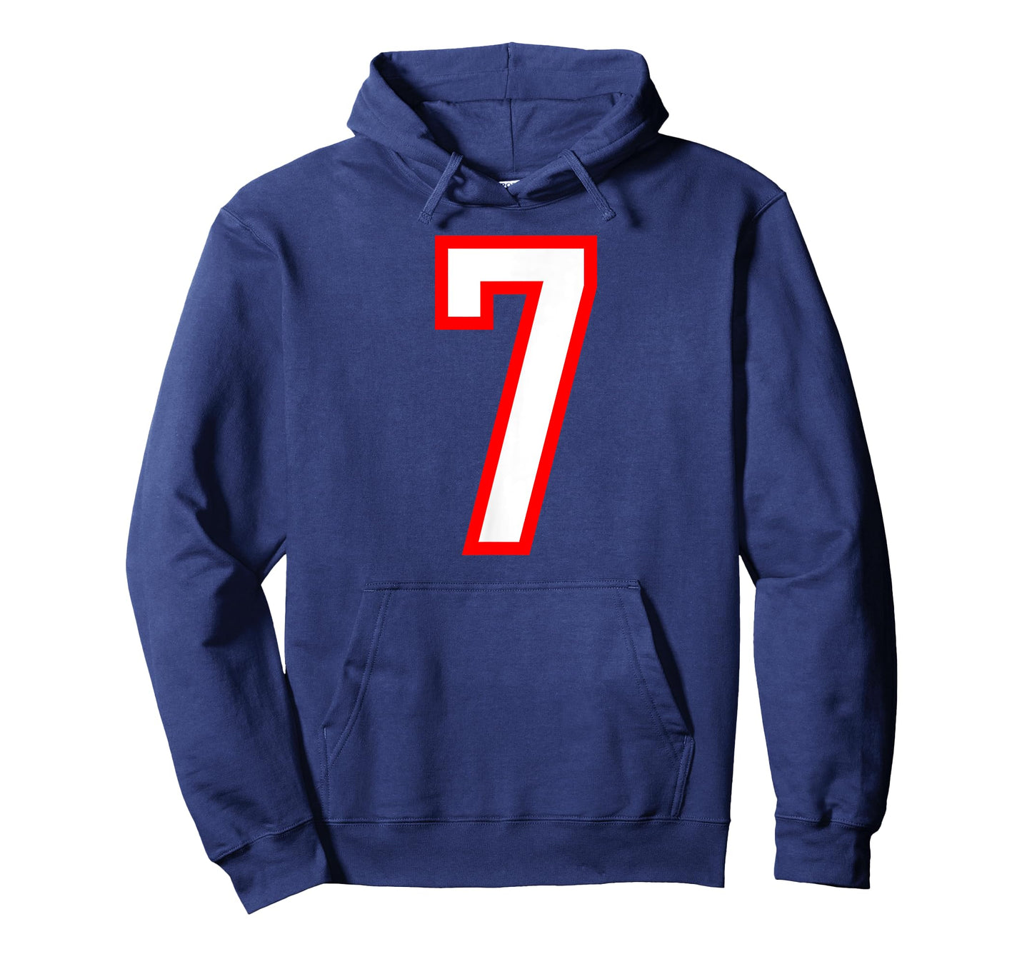 Number #7 White Red Sport Number 7 T-Shirt