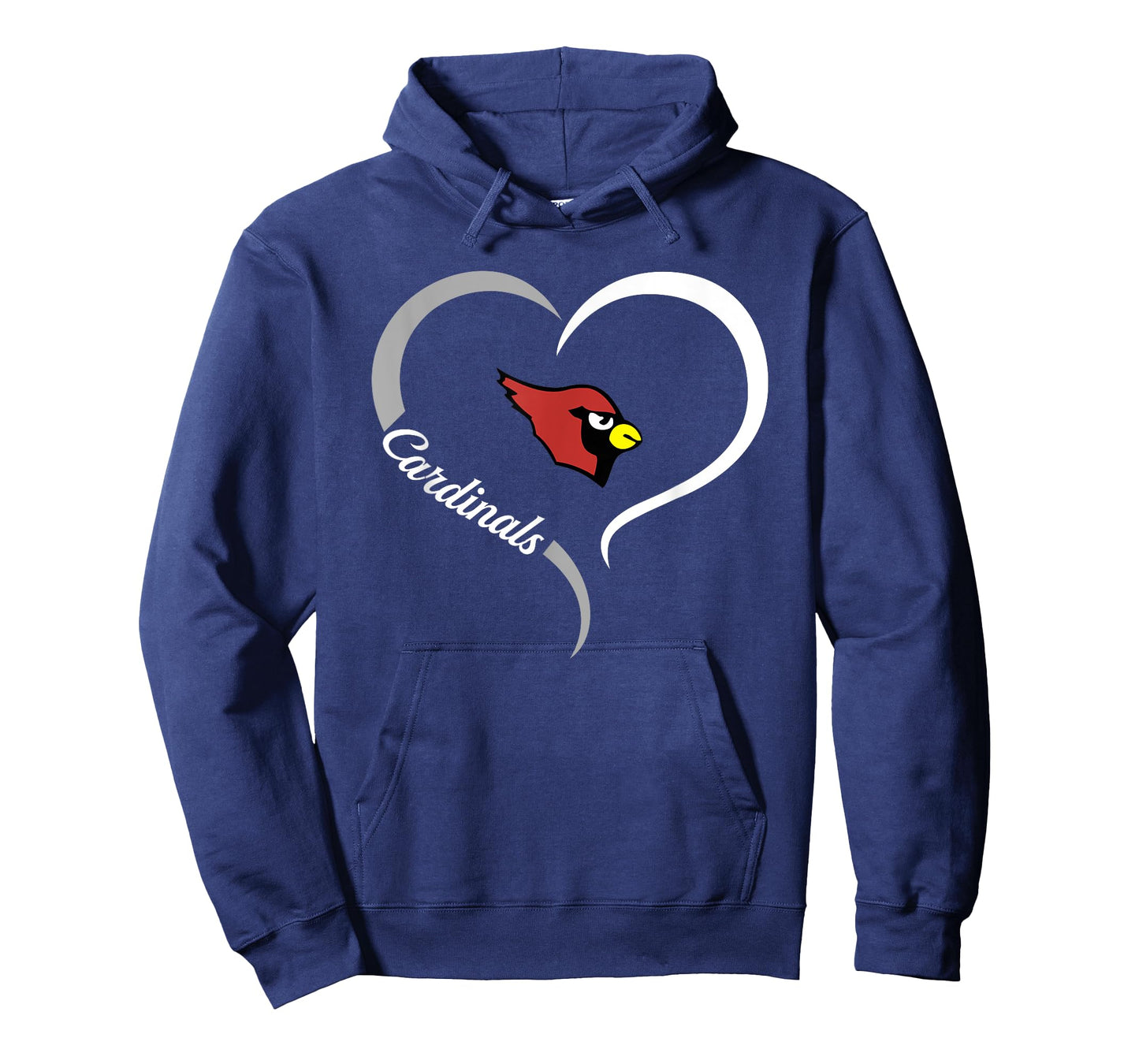 Mentor Cardinals Logo Half Heart Slogan HS T-Shirt