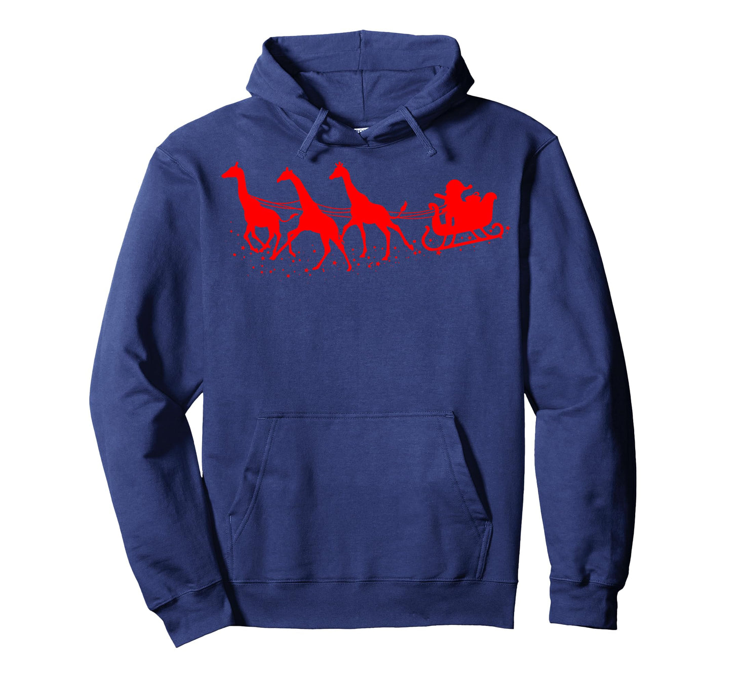 Santa Sleigh Giraffe Christmas | Camelopard Fans Gift T-Shirt