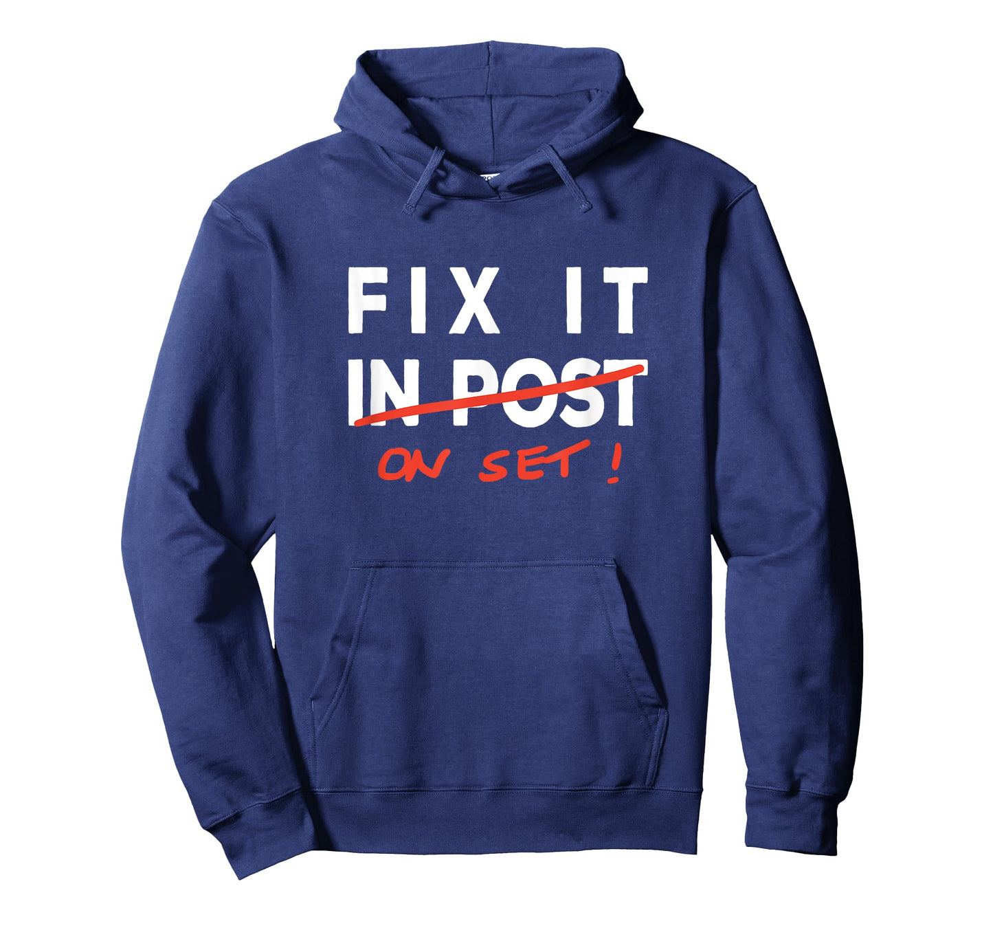 Film Making TV Set Editor Cinematographer Shirts Fix it in Post - Fix it on Set Funny Film TV Crew Editor VFX T-Shirt Unisex-Adults Black Short Sleeve Classic Fit Cotton 60% Polyester 40% Size Small