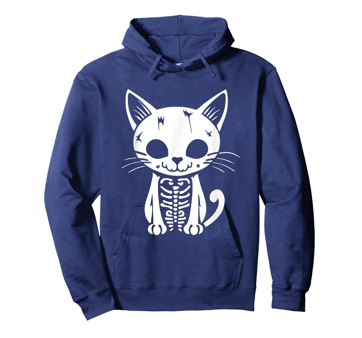 Funny Halloween Skeleton Cat Kitty Costume Skull Cat T-Shirt for Men Women Kids