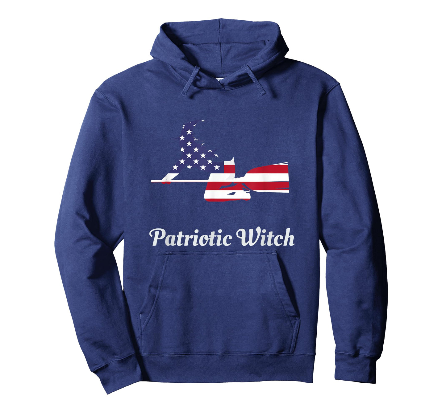 Halloween Patriotic Witch T Shirt - USA American Flag Tee Women Kids Men T-Shirt