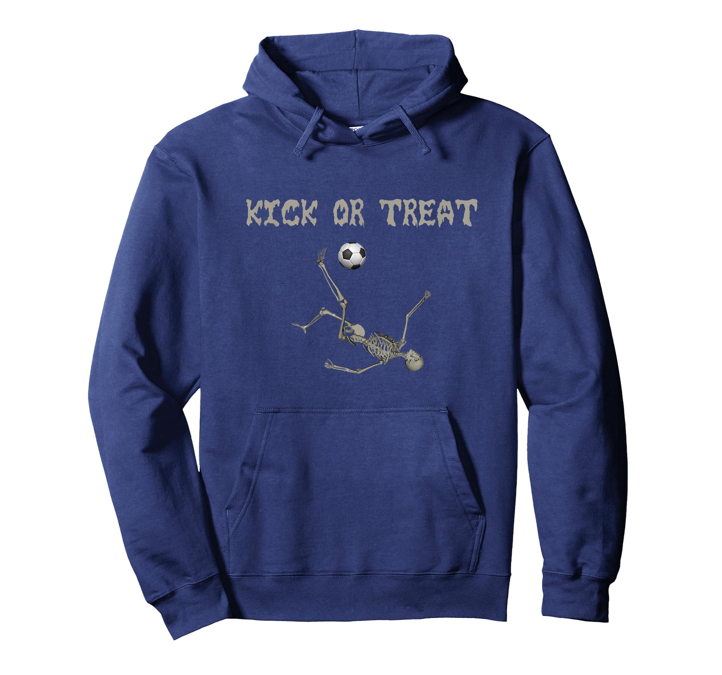 KICK OR TREAT!Skeleton Soccer Football Funny Halloween Shirt