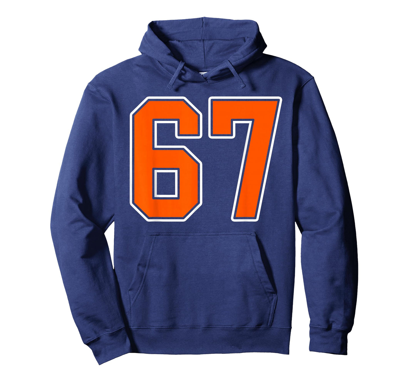Orange White Number 67 Jersey Player Uniform #67 T-Shirt