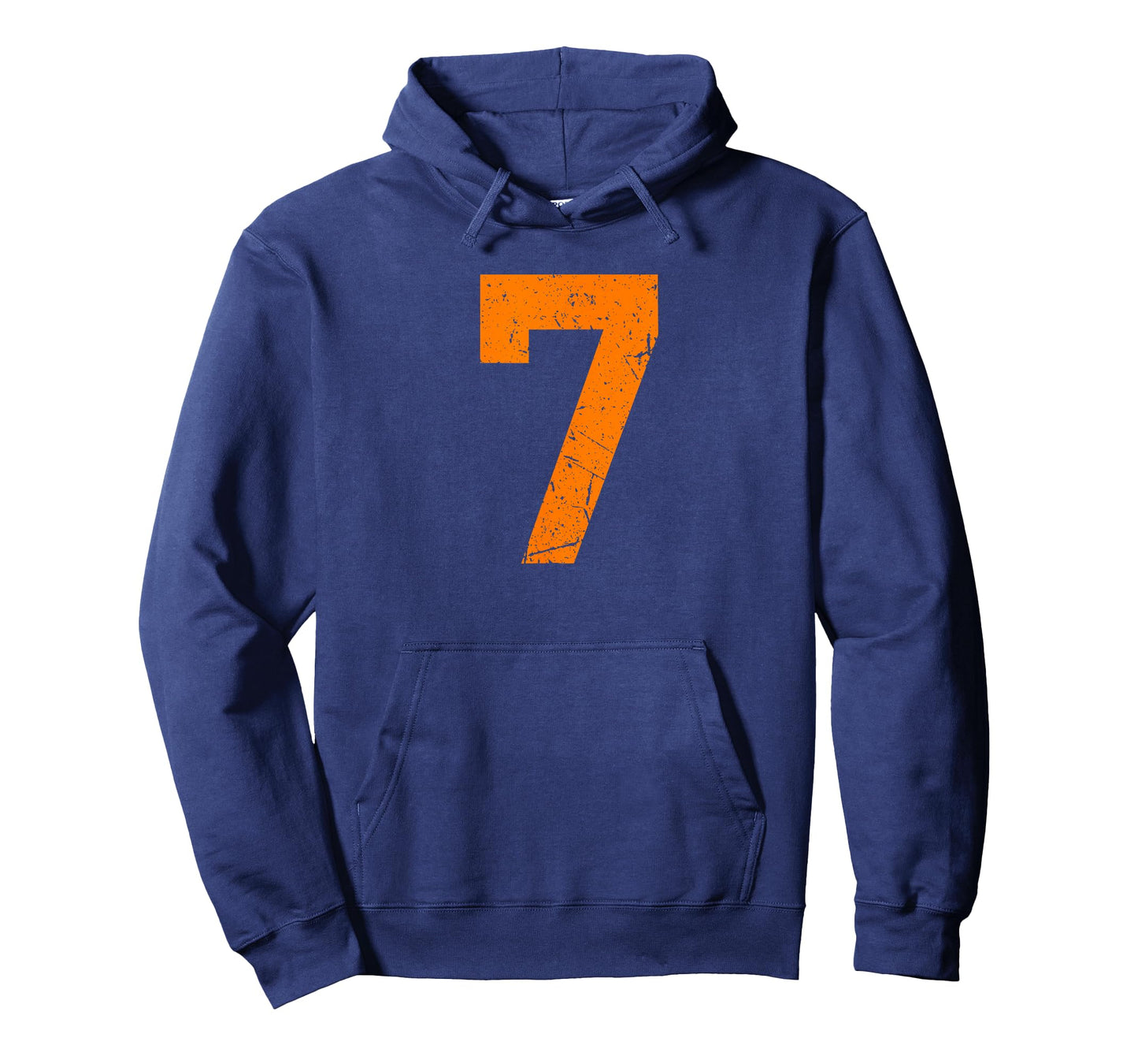 Vintage Orange Sports Team Number #7 T-Shirt