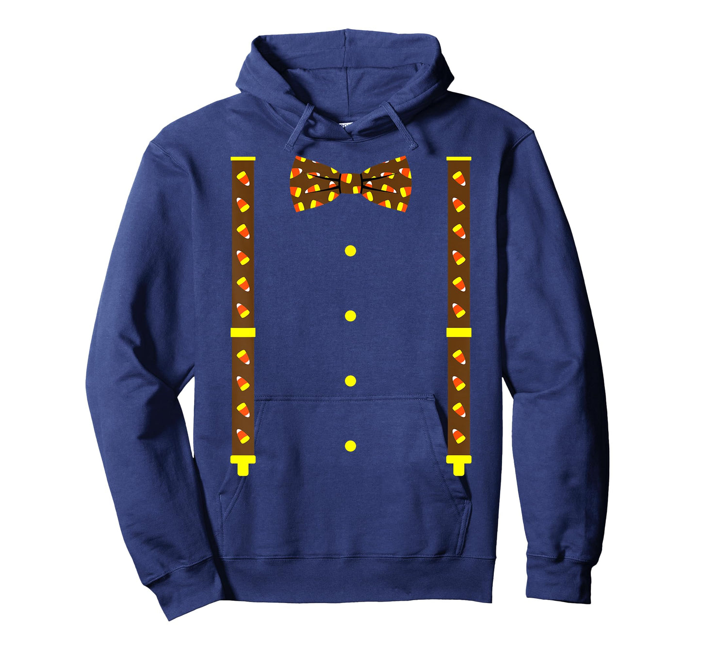 Candy Corn Bow Tie And Suspenders Halloween Costume T-Shirt T-Shirt