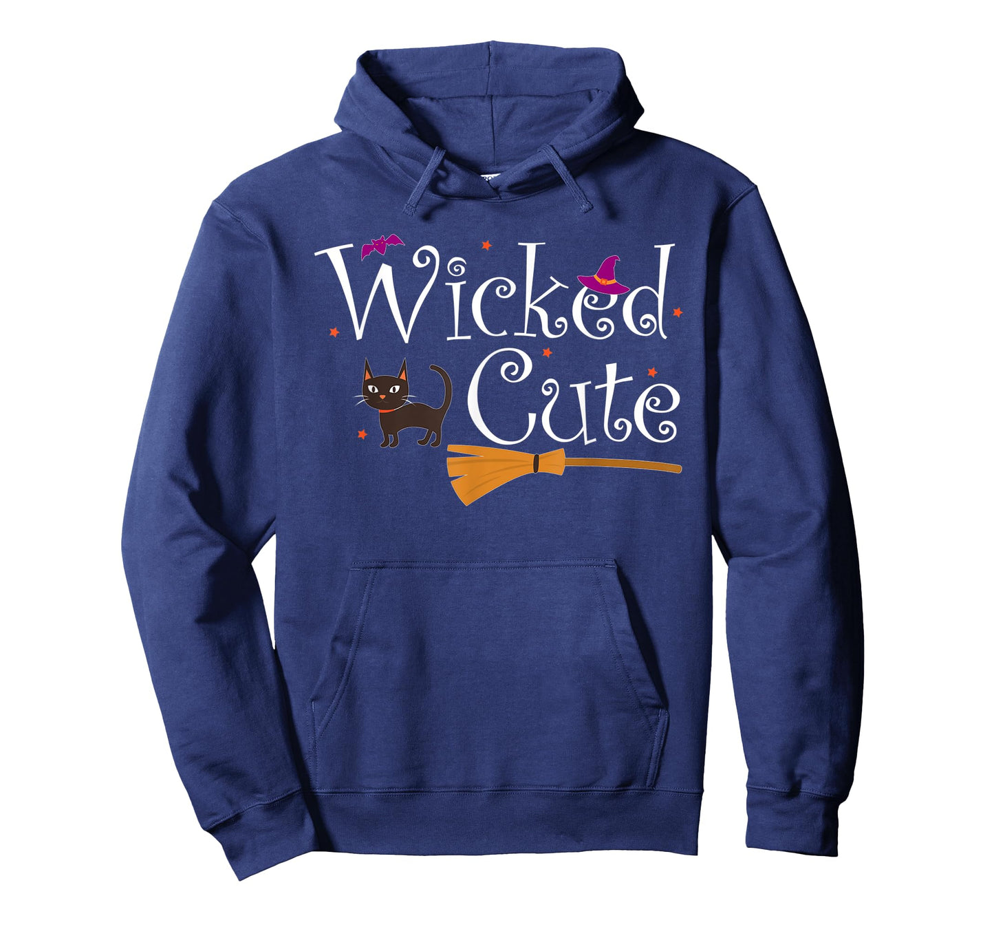 Wicked Cute Witch Halloween Costume Cat Broom Hat Gift T-Shirt for Men Women Kids
