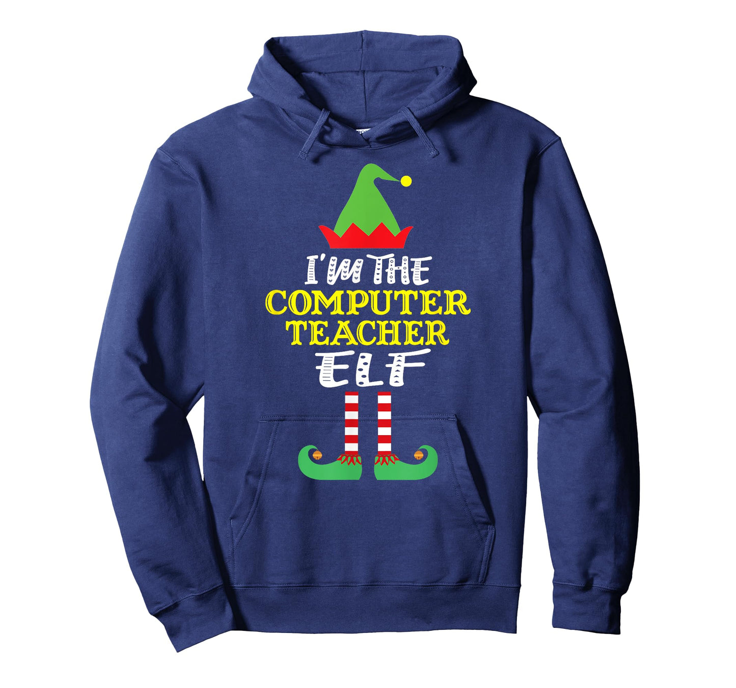 Computer Teacher Elf Matching Family Group Christmas T-Shirt for Men Women