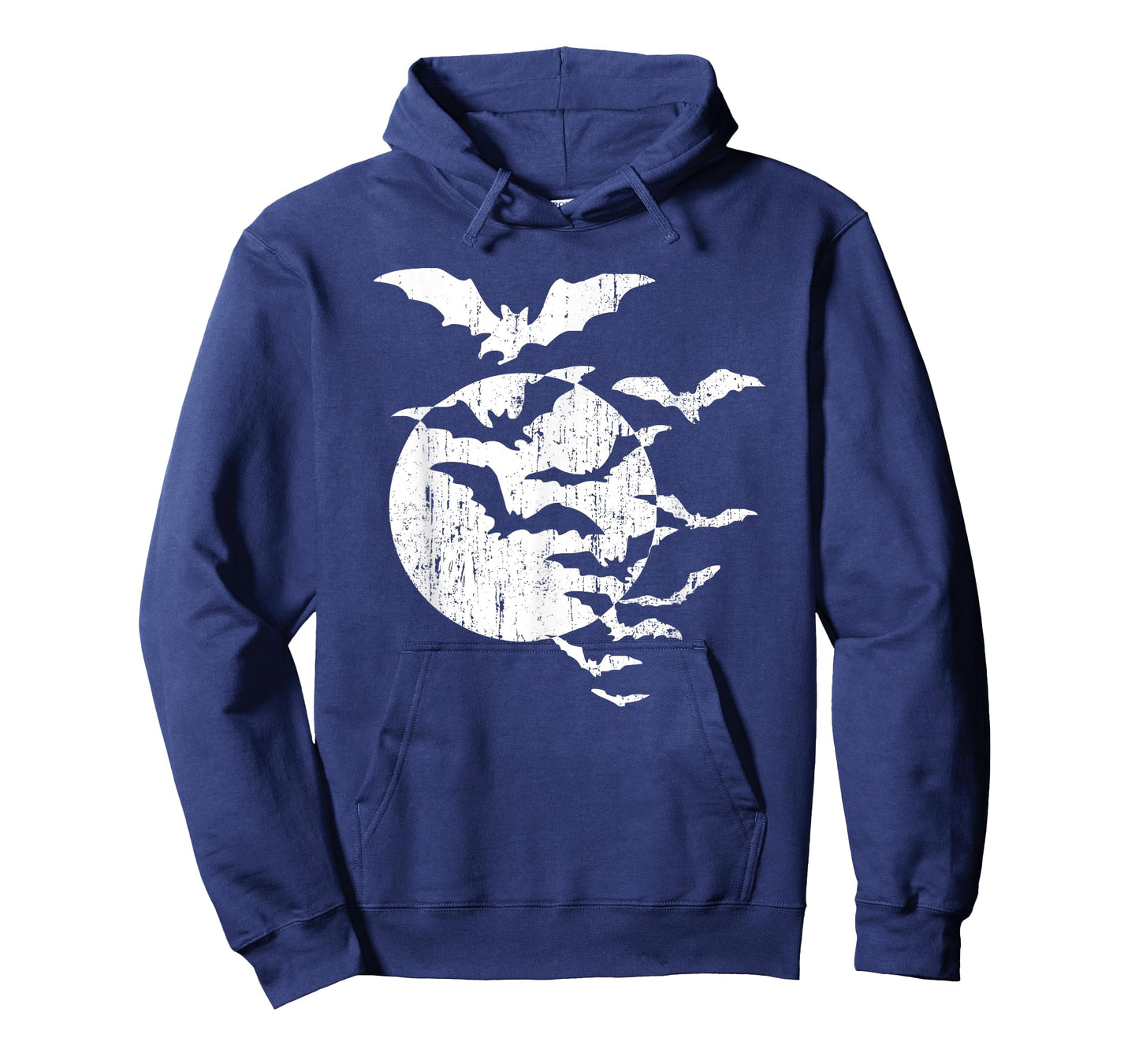 Halloween Swarm of Bats Full Moon Spooky Vintage Graphic T-Shirt