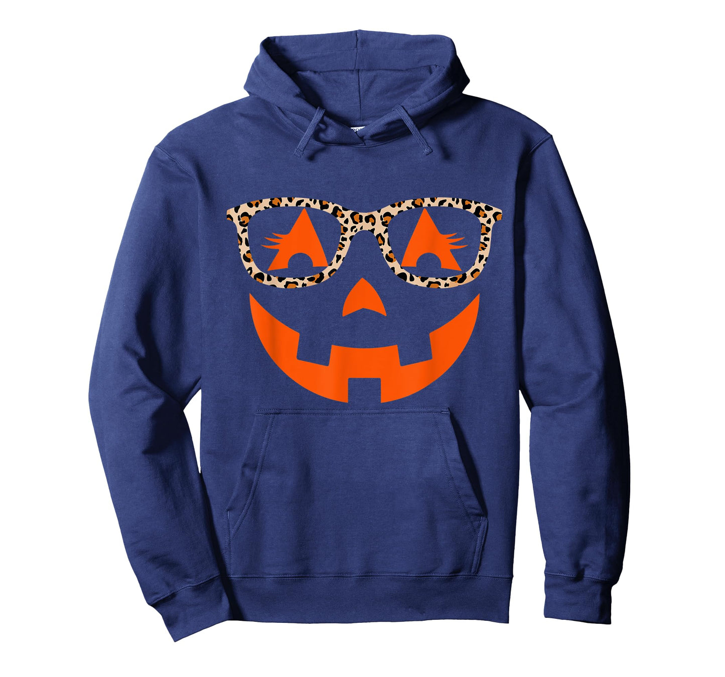 Jack O Lantern With Glasses Shirt Women Halloween Leopard T-Shirt