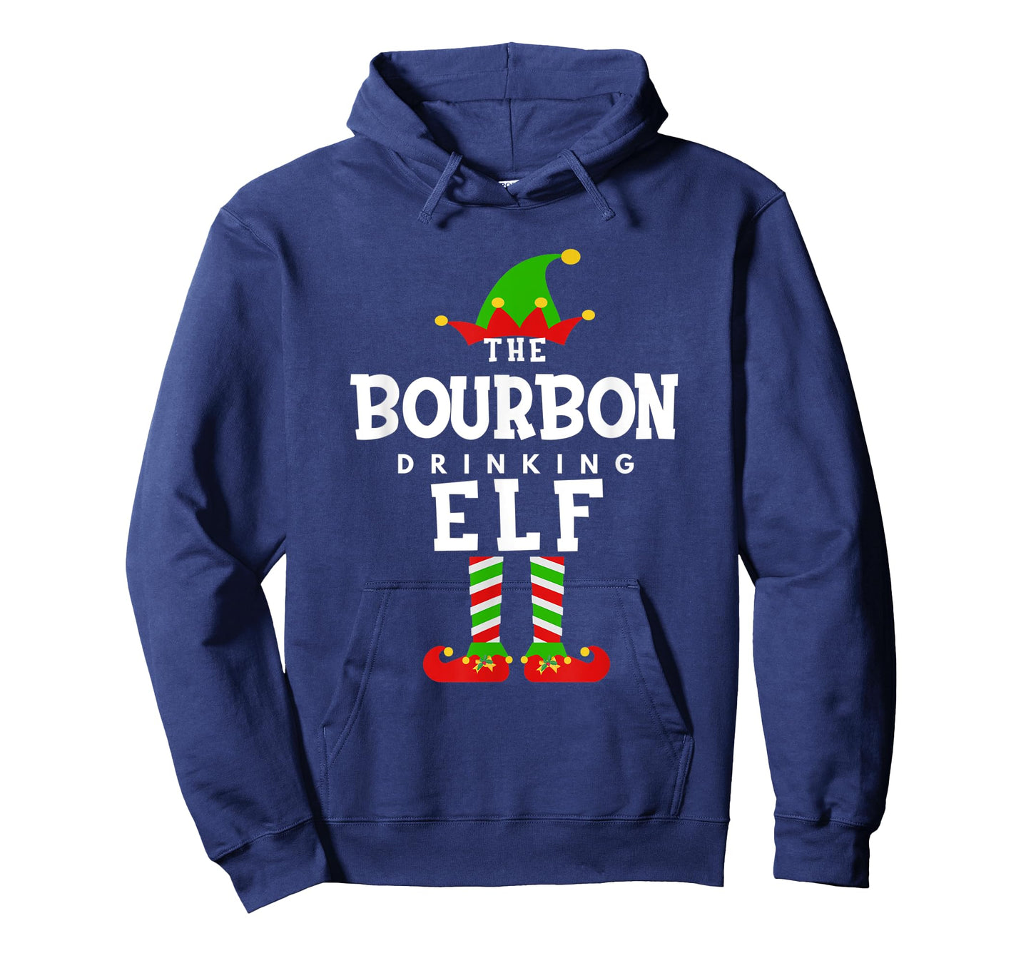 The Bourbon Drinking Elf Costume Christmas Morning Matching T-Shirt