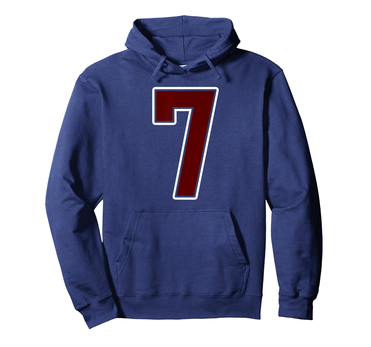 Maroon and White Number 7 Jersey Player Uniform #7 Fan T-Shirt